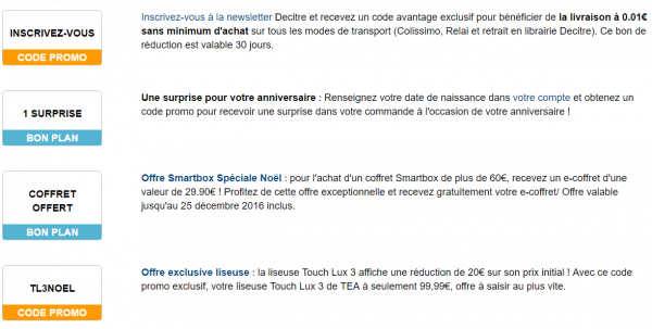 Codes promo Decitre